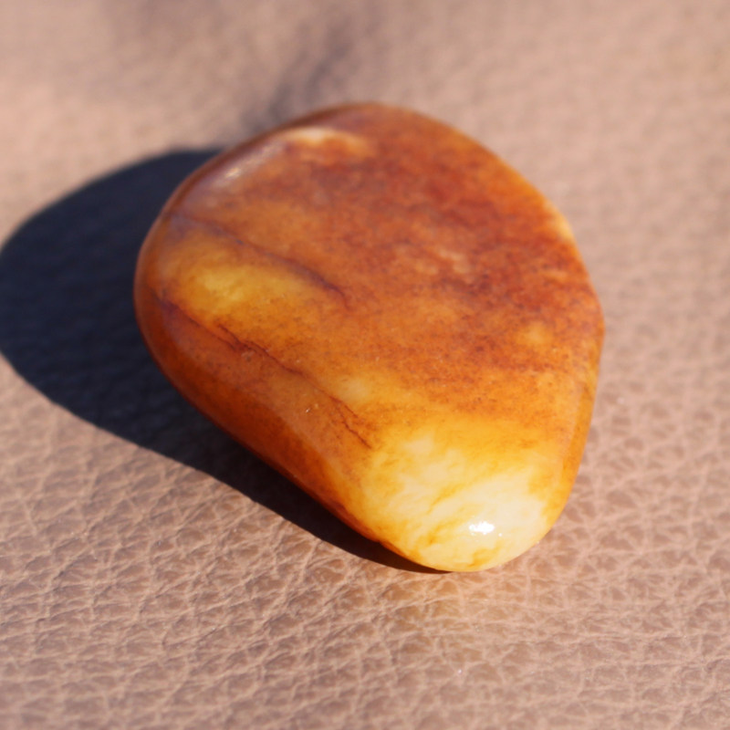 玉禧珠宝和田玉精品特色新疆黄沁皮白玉籽料原石玩料吊坠玉挂件W1