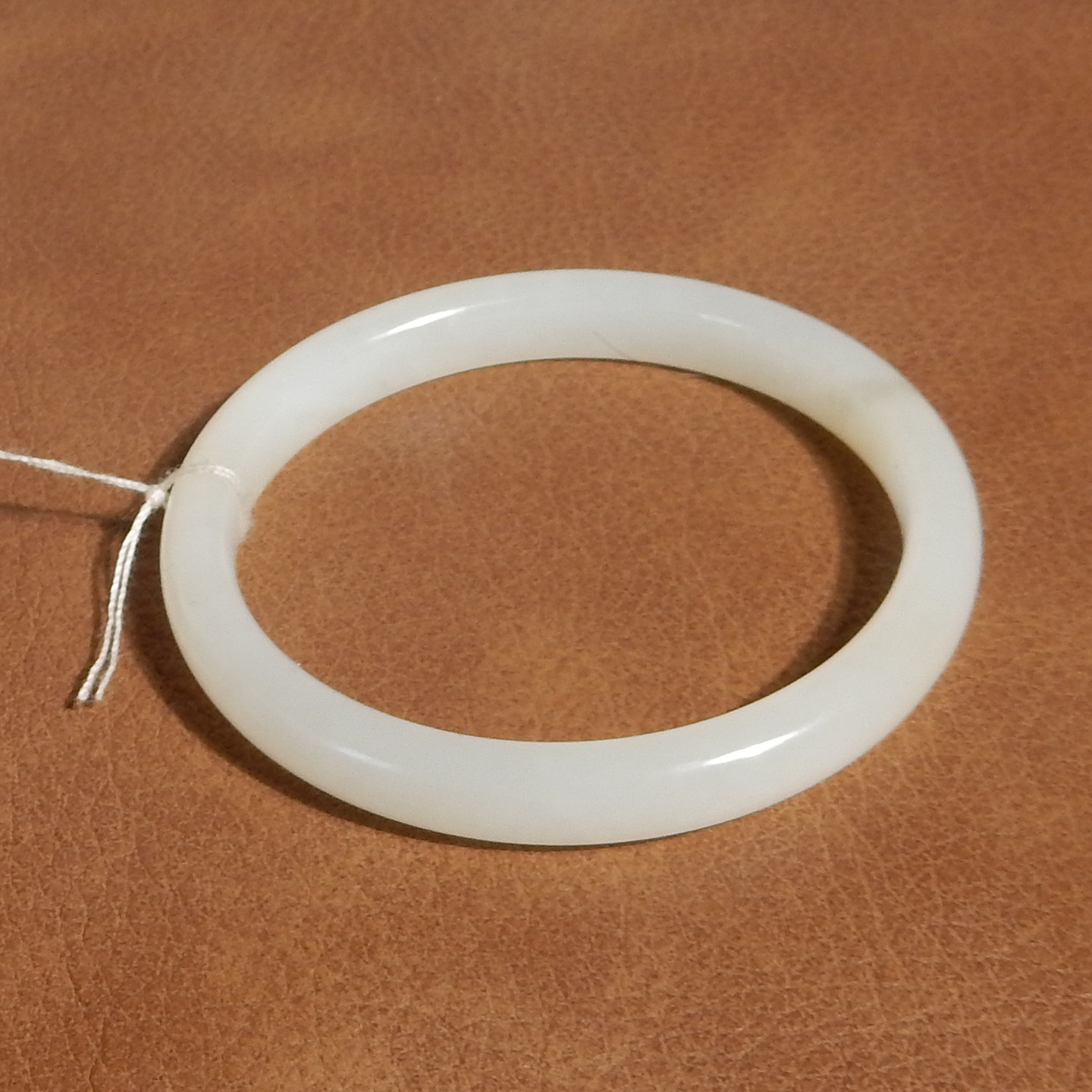 玉禧珠宝天然和田玉新疆且末细腻蜂蜜糖白玉58MM轻奢手镯送礼Q