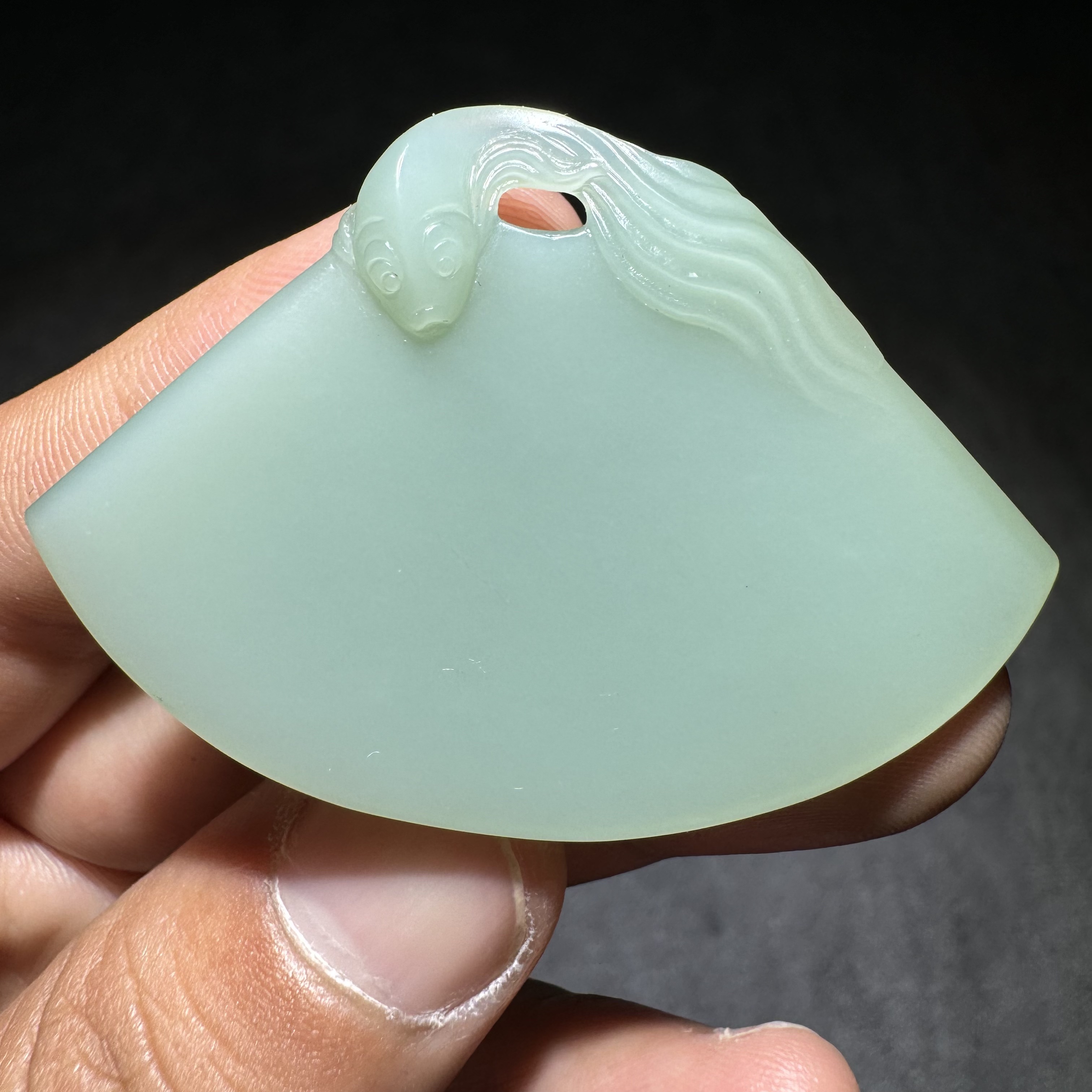 放漏方言和田玉精品老坑俄料碧玉无结构粉青精美无事牌吊坠挂件S