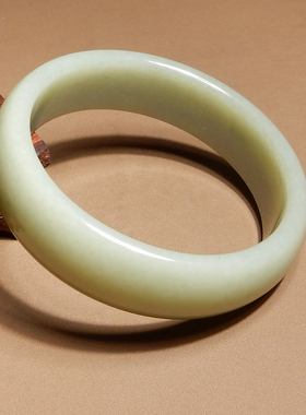 方言和田玉新疆高脂蓝色基调手镯