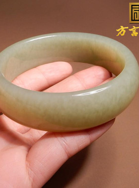 方言和田玉新疆且末蓝色基调手镯