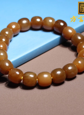 亏麻了方言和田玉新疆且末料细润高脂红糖玉卡9.5mm老型珠手串A6
