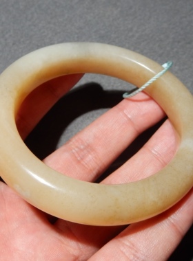 方言且末料糖白玉高油高细手镯