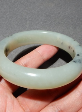 方言和田玉且末料糖青花手镯