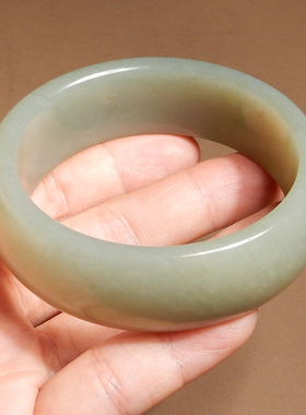 方言和田玉新疆油润高脂蓝色手镯