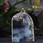 方言企业和田玉放巨漏收藏精品新疆青花籽料真钻18K金吊坠F