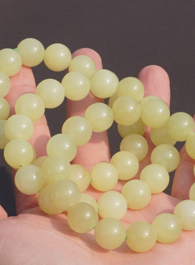 方言和田玉新疆若羌山料黄玉手串