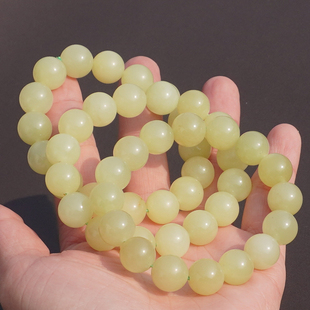仅580回馈玉友方言企业巨漏新疆若羌山料黄色名品黄玉12mm手串A6