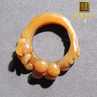 方言和田玉1200元亏本280元新疆且末料糖玉指上繁花18mm玉戒指R1