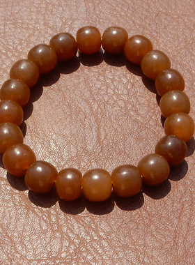 2025断货王方言和田玉新疆且末料细润高脂红糖玉10mm老型珠手链A6