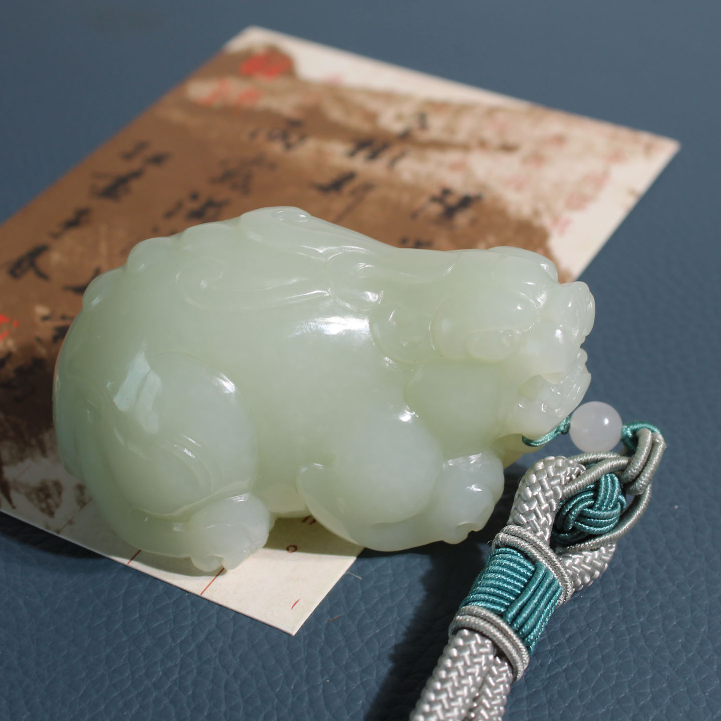 玉禧珠宝特惠促销和田玉新疆细腻且末老料白玉貔貅瑞兽挂件把件A9