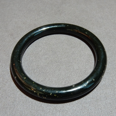 捡漏了方言和田玉精品佩戴级新疆细腻细腻青玉闪金55mm女士手镯w