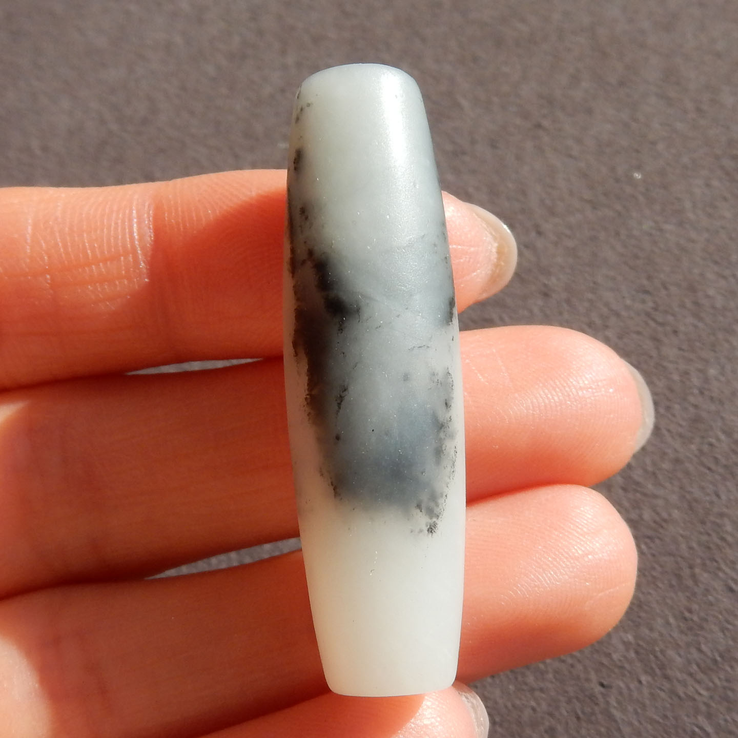 亏麻了方言和田玉精品放巨漏新疆黑白分明意境青花籽料勒子吊坠w