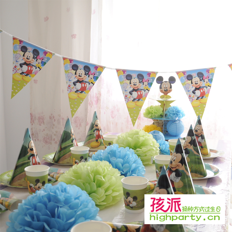 派对米老鼠生日餐厅蛋糕围边