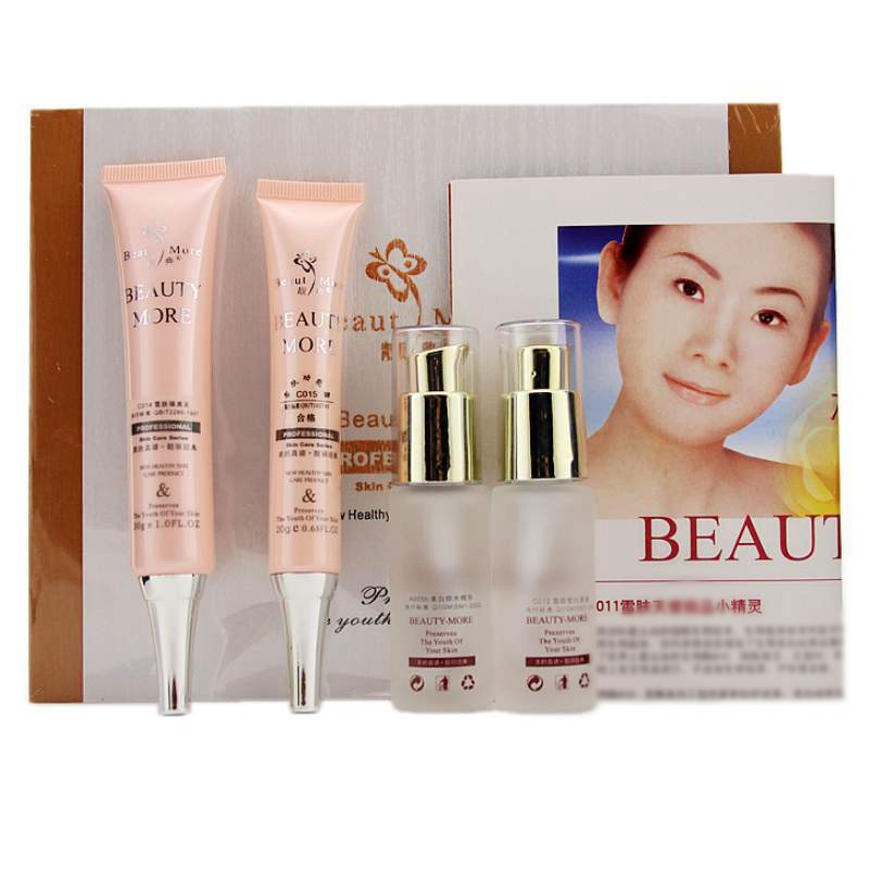 靓典化妆品雪肤天使小精灵4件套祛黄淡黑亮白润肤提亮肤色