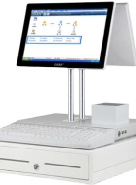 吉成GS-3012双屏收款机 收银机超市便利店小型 便利店收银系统 门