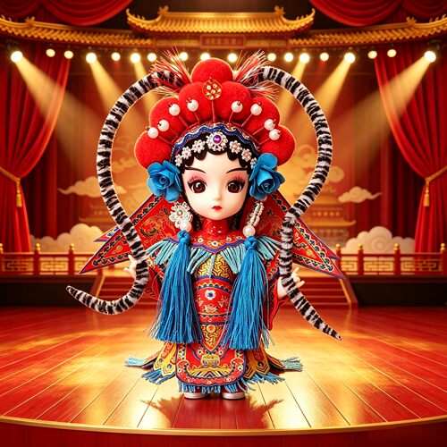 北京戏曲绢人手工DIY摆件礼物