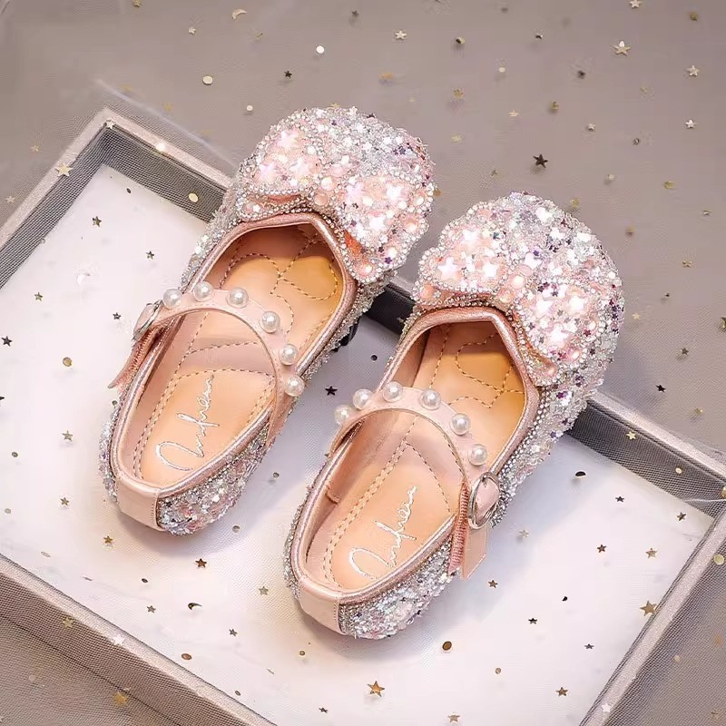 真皮女童鞋子儿童公主鞋