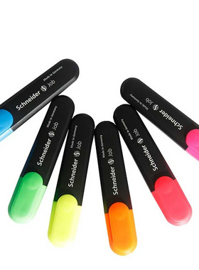 施耐德（Schneider）荧光笔彩色重点标记笔学生办公用Job150荧光标记笔 学生用记号笔
