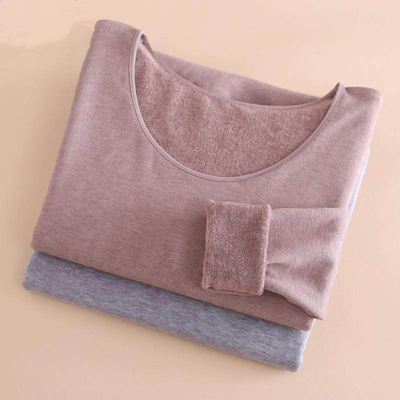 日本保暖内衣女薄绒加厚毛圈大码无缝弹力发热秋衣套装打底棉毛衫,女士内衣/男士内衣/家居服,保暖套装,淘宝优惠券,粉丝福利购,淘宝优惠卷