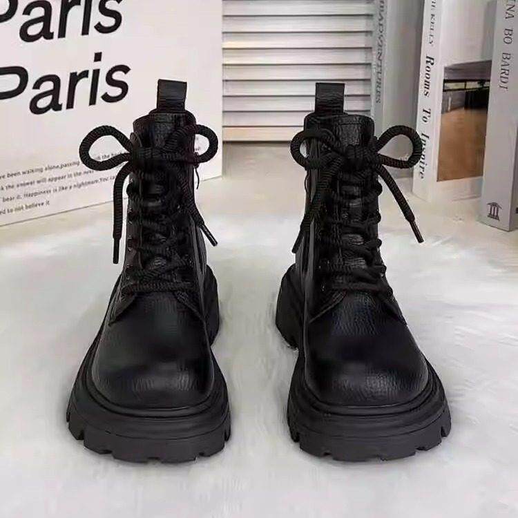 潮牌马丁靴女2025年秋冬新款厚底英伦风单靴时尚百搭爆款短靴