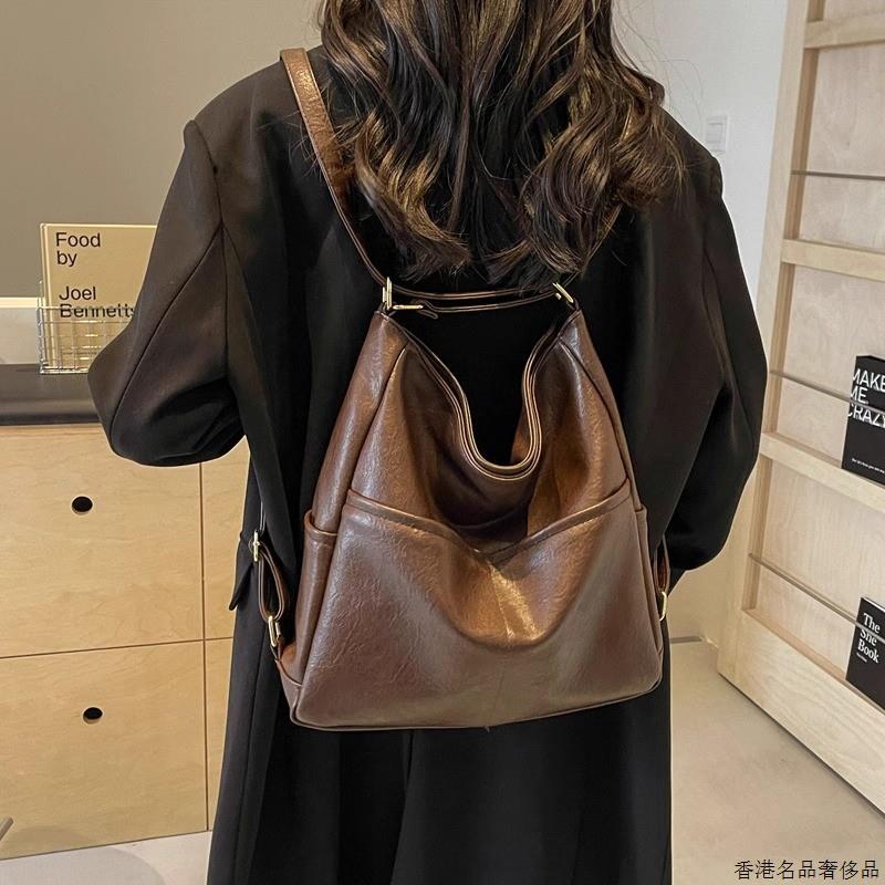 一包三用真皮双肩包包女式夏季2025新款书包通勤大容量单肩托特包