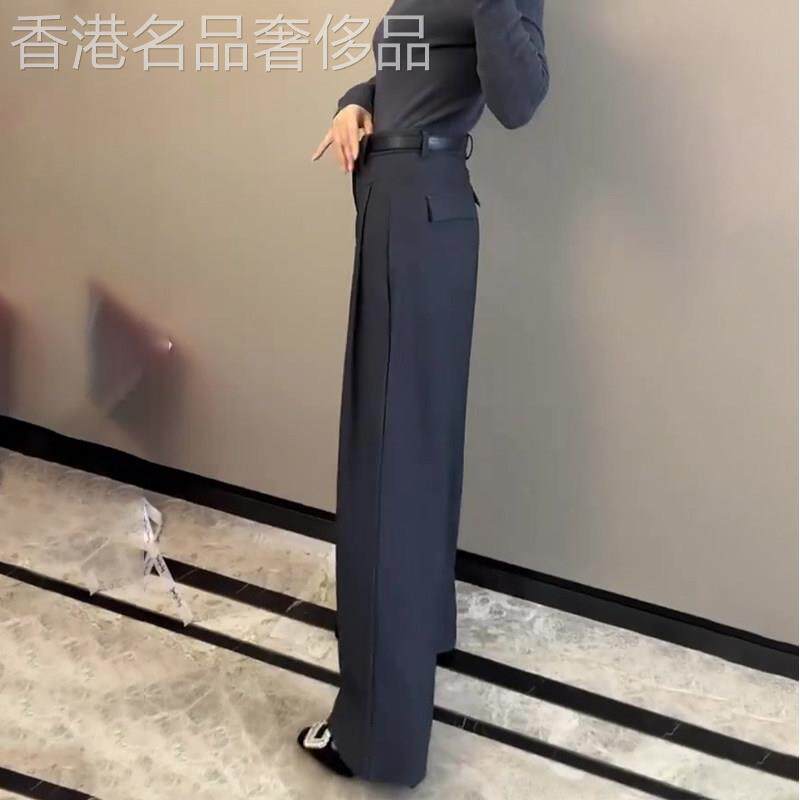 灰色西装裤女2025冬季新款韩版通勤风百搭宽松显高显瘦修身直筒裤