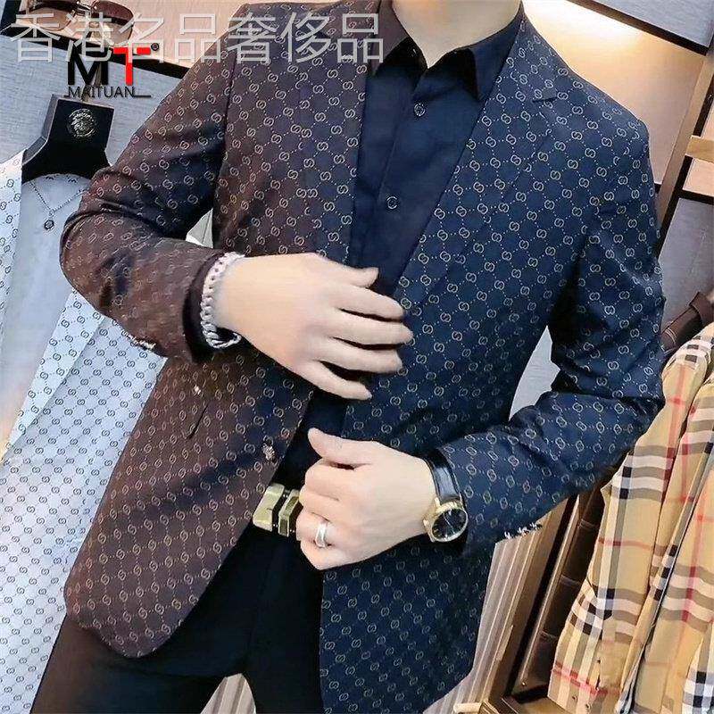 高端休闲西装外套男士2026新款春秋高级感男装商务正装小西服男款