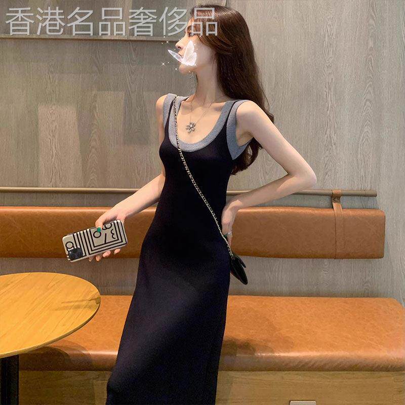 法式针织无袖洋装女夏季2026新款高级感气质时尚减龄吊带包臀裙