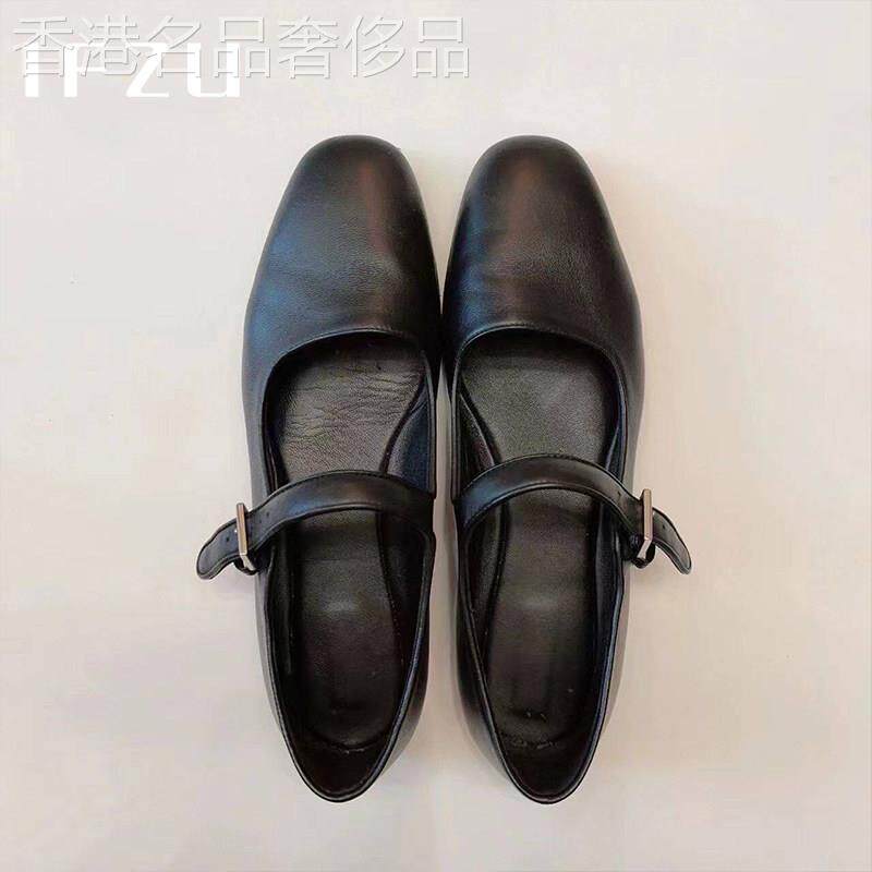 真皮玛丽珍小皮鞋女春秋2026新款高级感复古一字扣带方头浅口单鞋