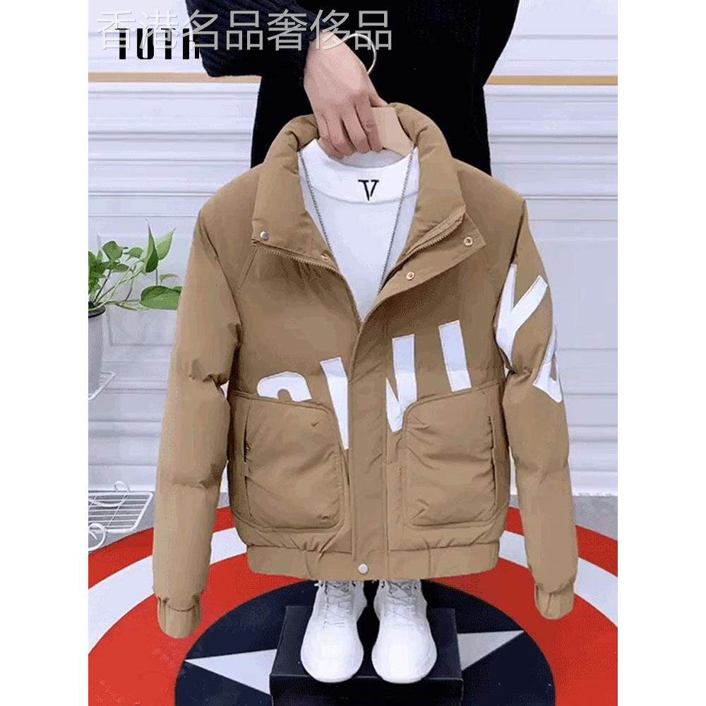 羽绒棉服男2025新款冬季加厚保暖短款派克服潮牌宽松立领休闲外套
