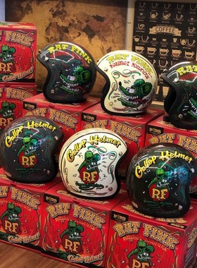 gallop&RatFINK 台湾芬克鼠联名彩绘复古小盔体有 有CNS和3C认证