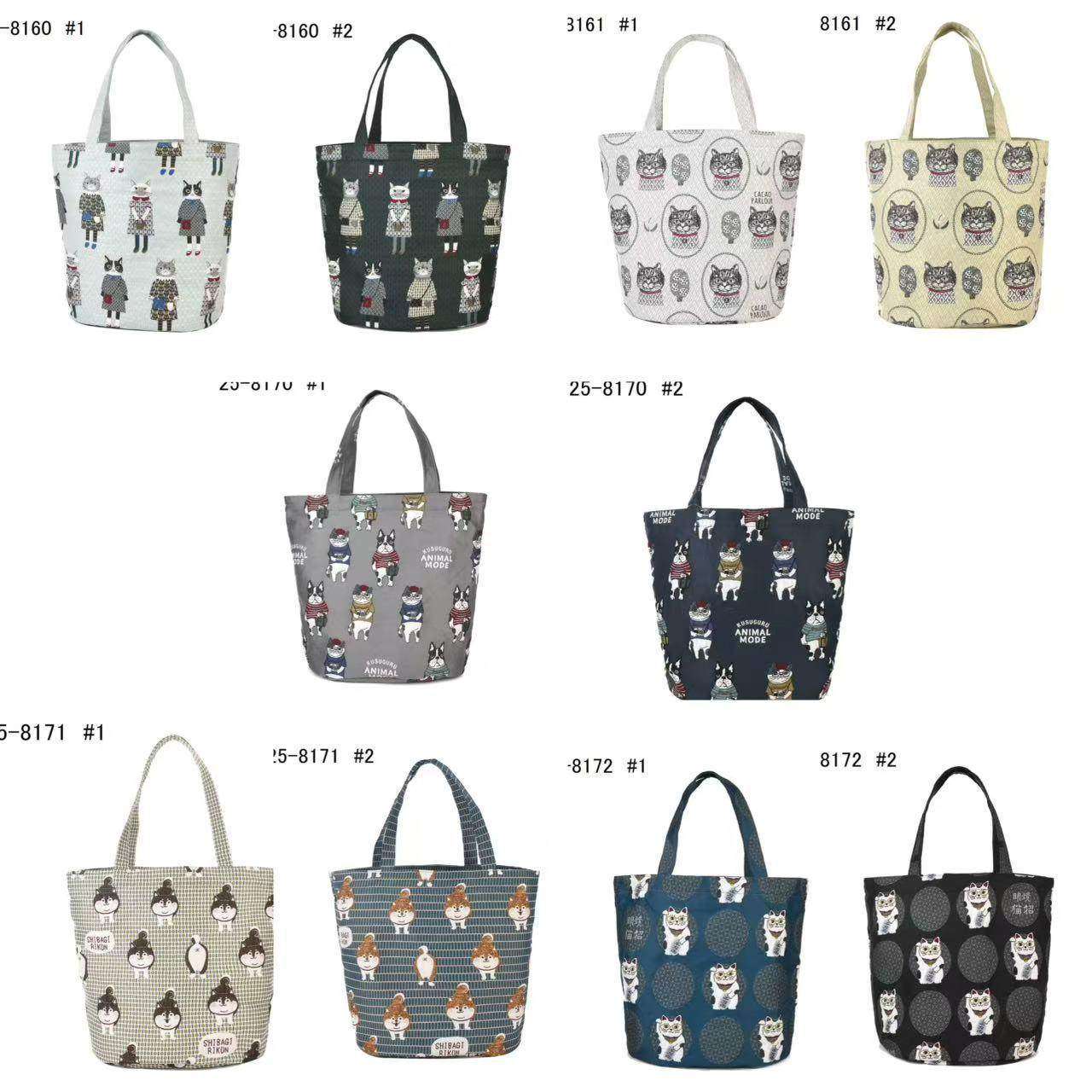 日本提花猫咪法斗柴犬手提包水桶包手拎包单肩包通勤303,宠物/宠物食品及用品,背包/箱包,淘宝优惠券,粉丝福利购,淘宝优惠卷