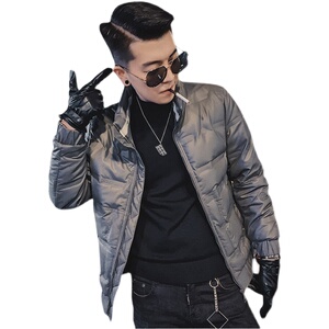 2026秋 加厚保暖皮外套痞帅男士休闲皮羽绒服WY37/P165控215图片