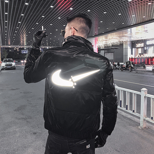 2022痞帅立领发光潮牌ins网红男友外套韩版羽绒服WY45/P155控195图片