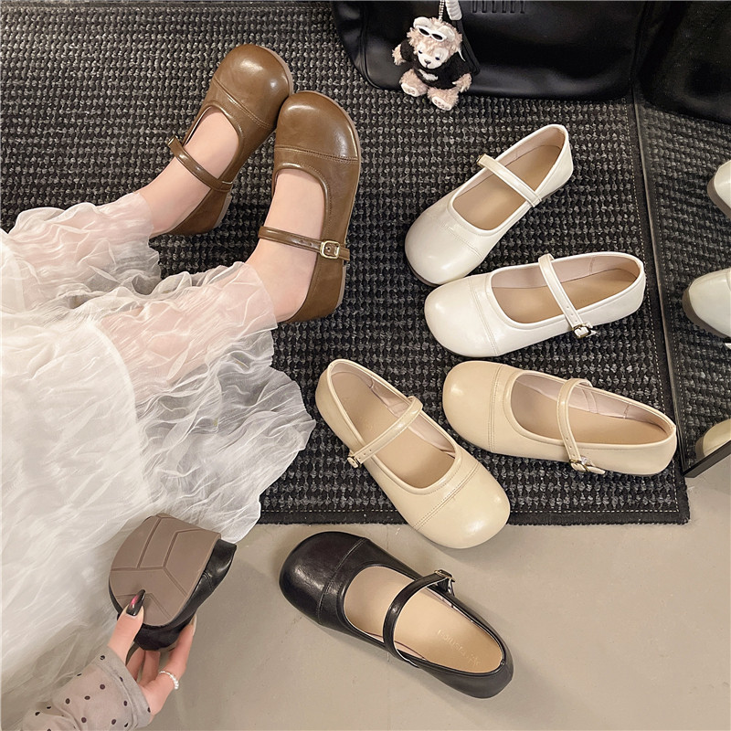大码单鞋女41到43脚胖宽肥软底不累脚平底豆豆鞋百搭法式浅口瓢鞋,女鞋,玛丽珍鞋,淘宝优惠券,粉丝福利购,淘宝优惠卷