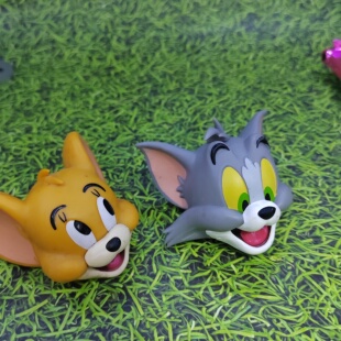 正版散货 猫和老鼠TOM AND JERRY头部瓶盖DIY玩具摆件 现货