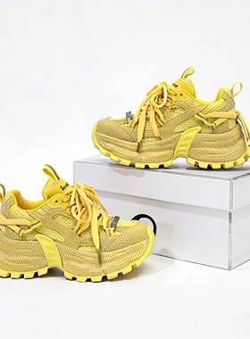 老爹鞋女今年流行爆款厚底鞋2026新款春季小个子增高显脚小运动鞋