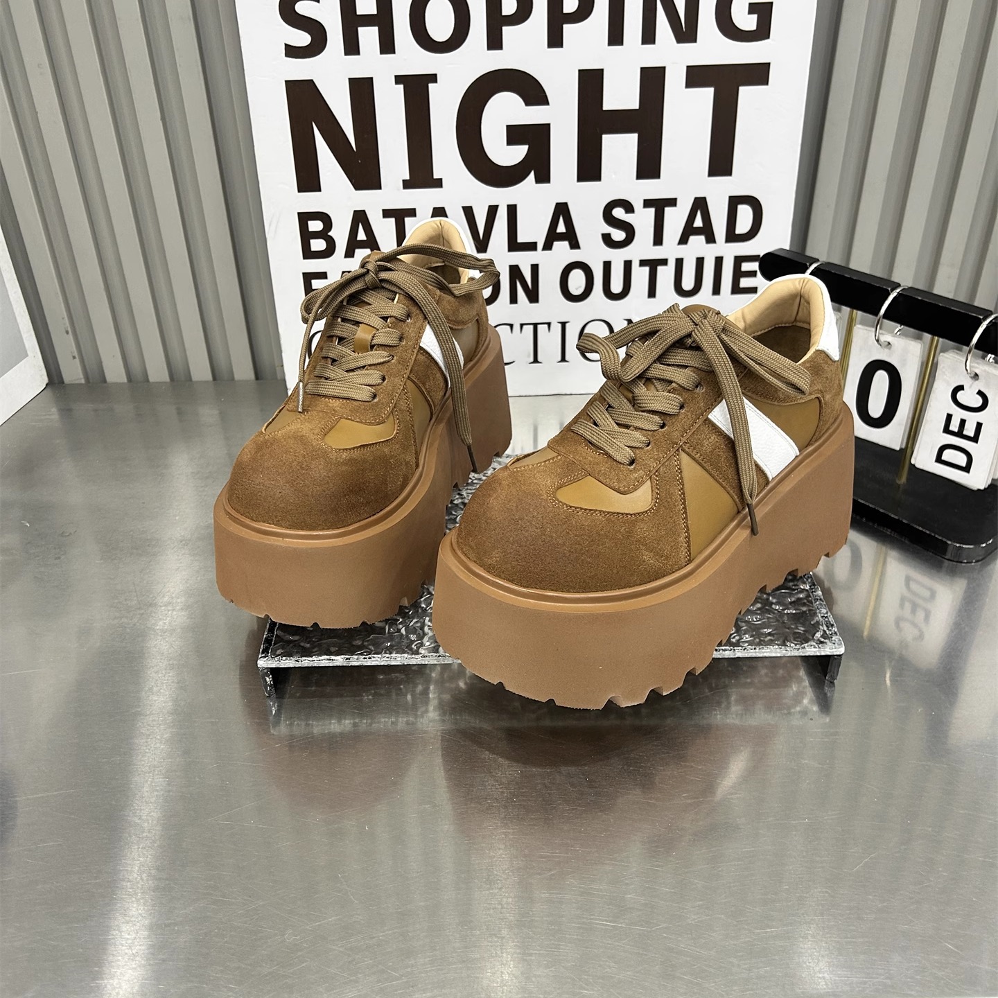 欧货松糕厚底鞋女2025新款二棉鞋