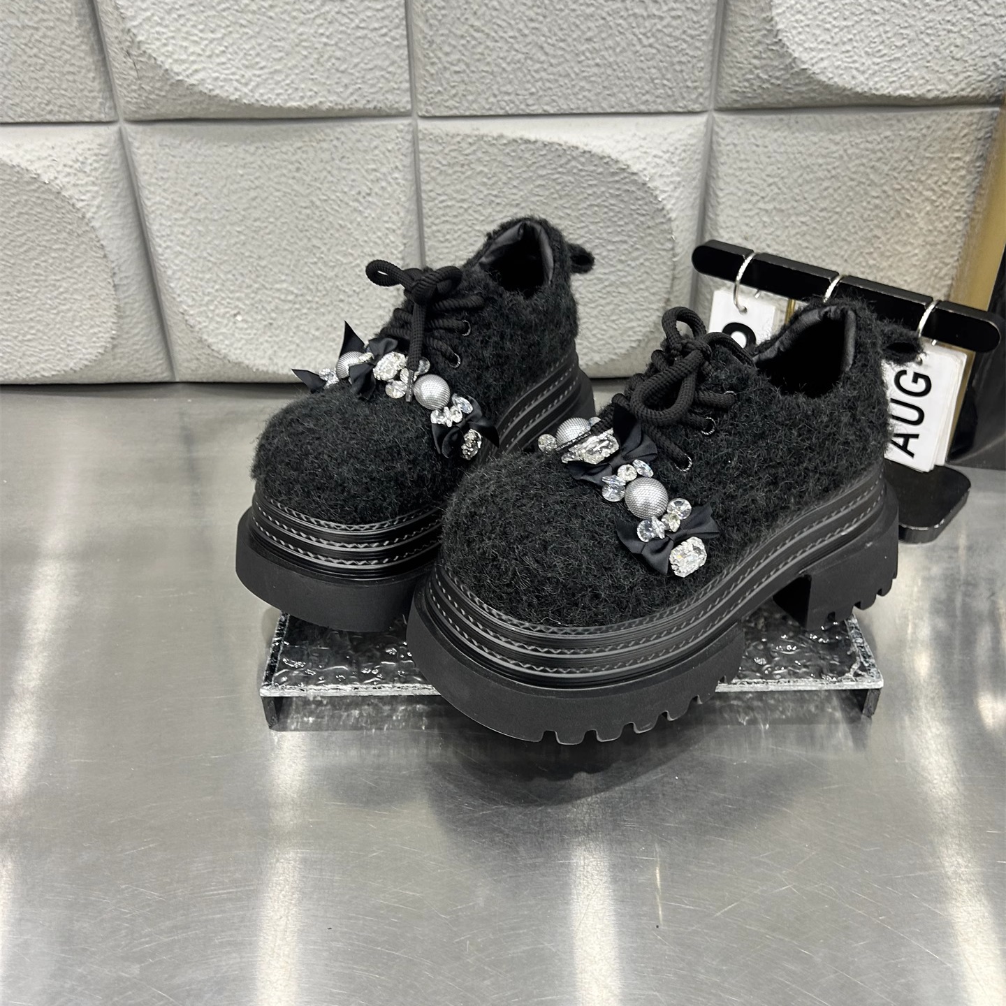 冬季加绒保暖高级感乐福鞋