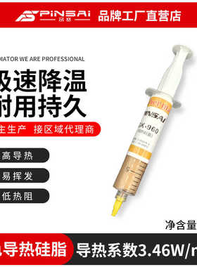 GK960黄金大支针筒式金色导热硅胶散热硅脂CPU显卡散热膏导热膏