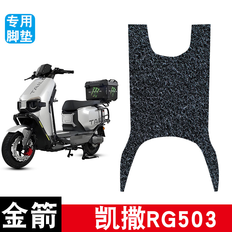 适用于金箭凯撒RG503电动车丝圈脚垫电瓶车防水防滑脚踏板垫配件