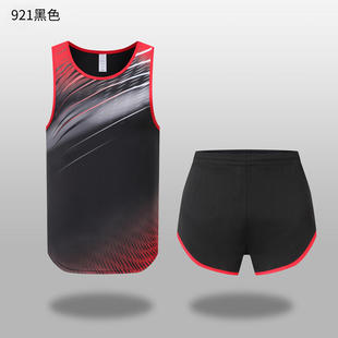 田径训练服套装男短跑马拉松背心比赛运动体考田径跑步衣服女定制