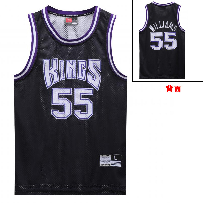 国王队威廉姆斯美式复古背心麦迪科比邓肯杜兰特加内特网眼球衣潮