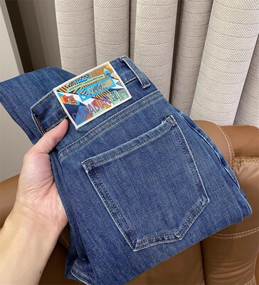 弹力窄版直筒阔腿牛仔裤女拖地裤