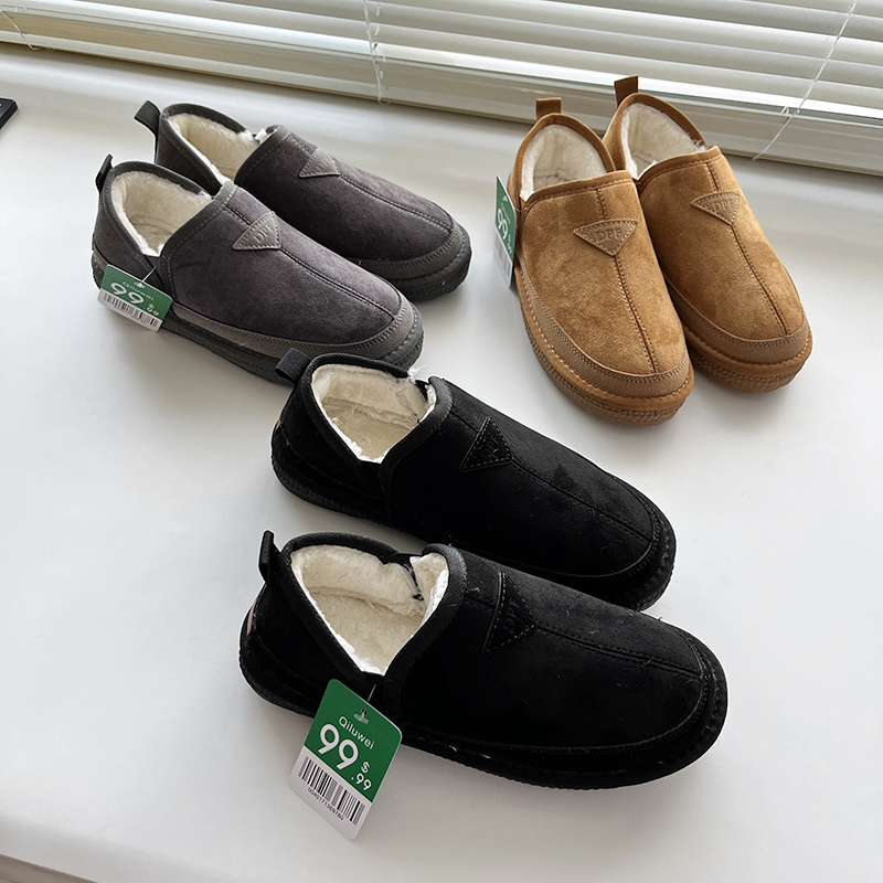 皮毛一体保暖休闲短筒雪地靴棉鞋