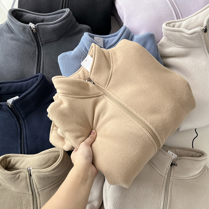 摇粒绒加厚羊羔绒保暖立领外套