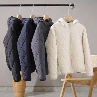 桑蚕丝连帽棉衣!黑科技聚热2024冬装新品情侣款保暖男女棉服外套