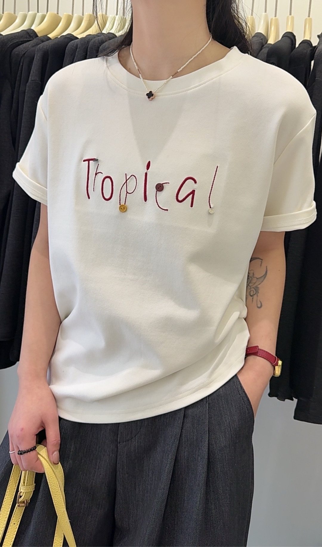 YOYO-2026春装新款圆领字母印花短袖T恤女宽松显瘦百搭上衣,女装/女士精品,T恤,淘宝优惠券,粉丝福利购,淘宝优惠卷