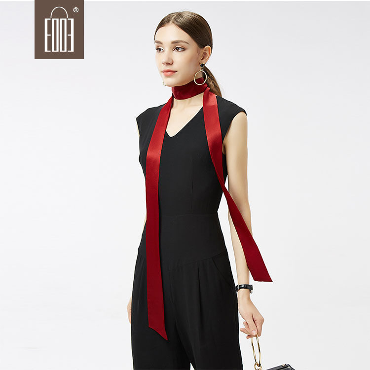 柔滑纯色双面真丝长丝带男女丝巾桑蚕丝围巾飘带领巾职业欧美风